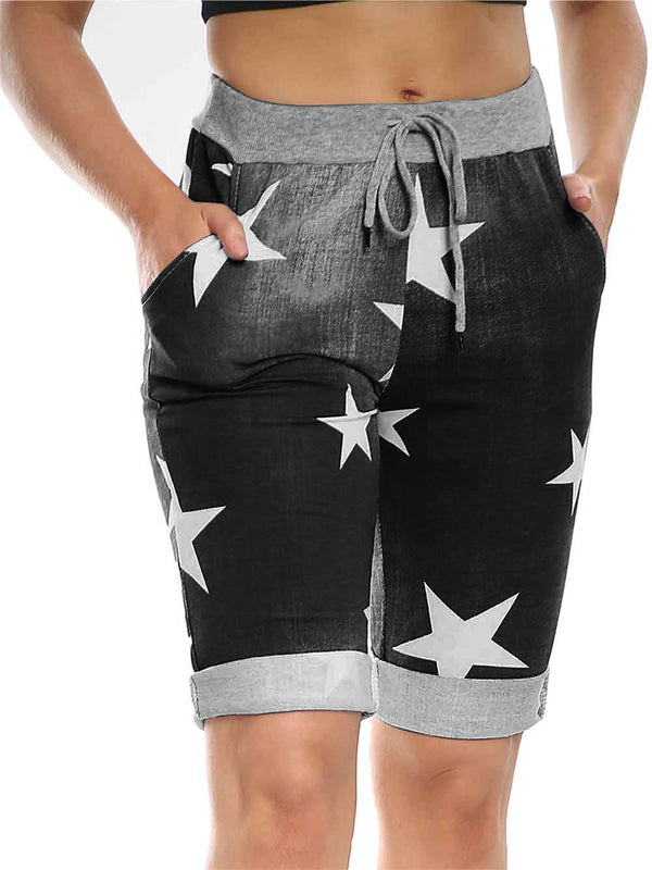 Italian star print womens 3/4 trousers
