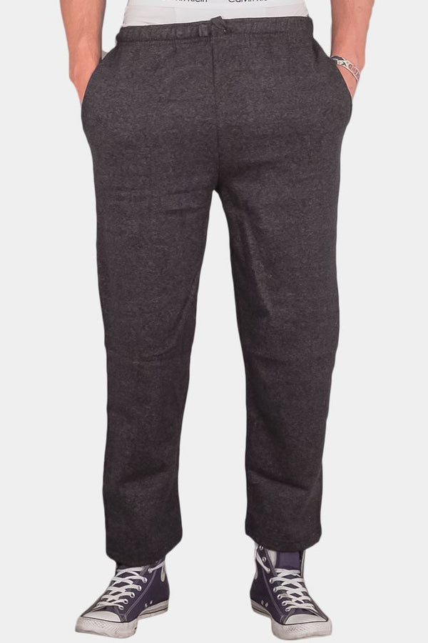 fleece open hem joggers with elasticated waist