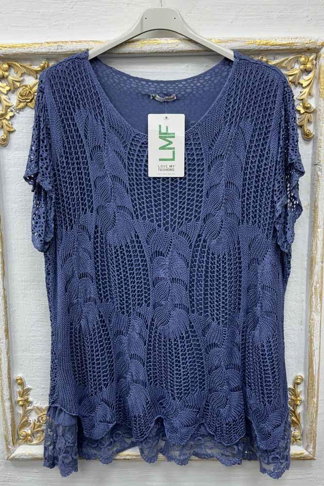 Crochet Pattern Lace Hem Top