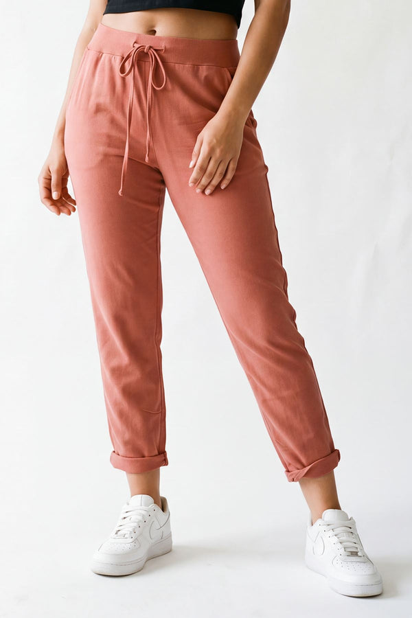 Italian plain pocket trousers