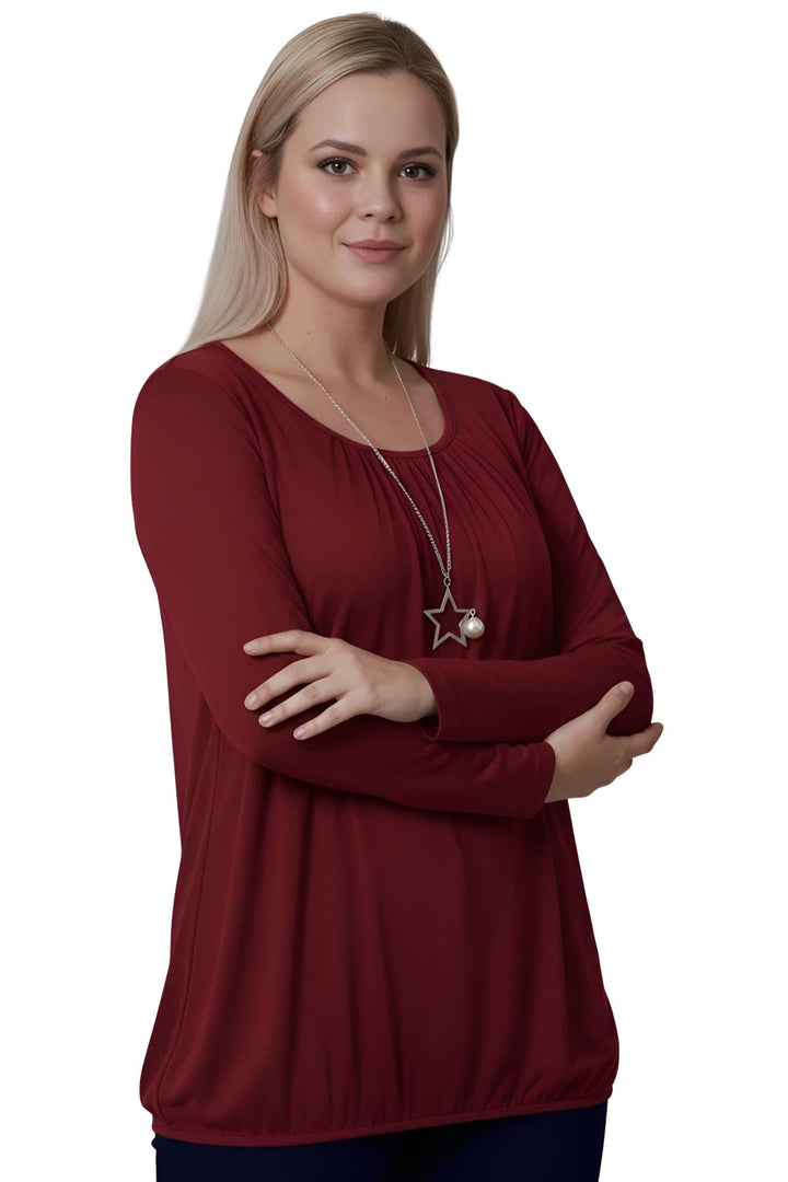 basic plain round neck top
