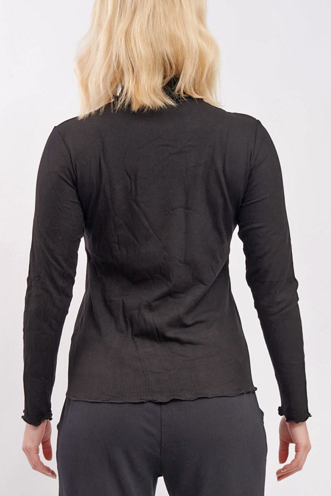 Plain Ribbed Viscose Jumper