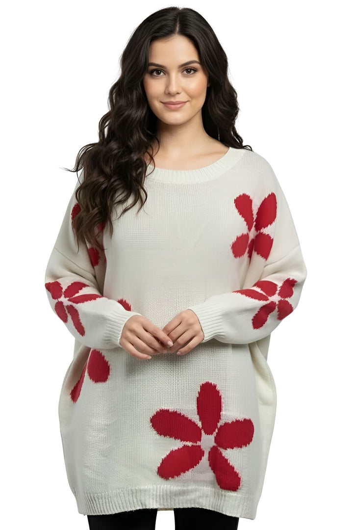 floral print tunic jumper wholesale
