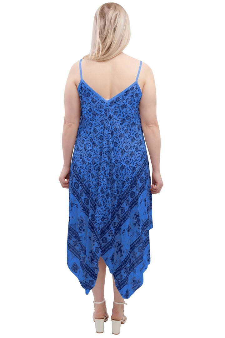 Special Price Italian Elephant Print Sleeveless V Neck Hanky Dress