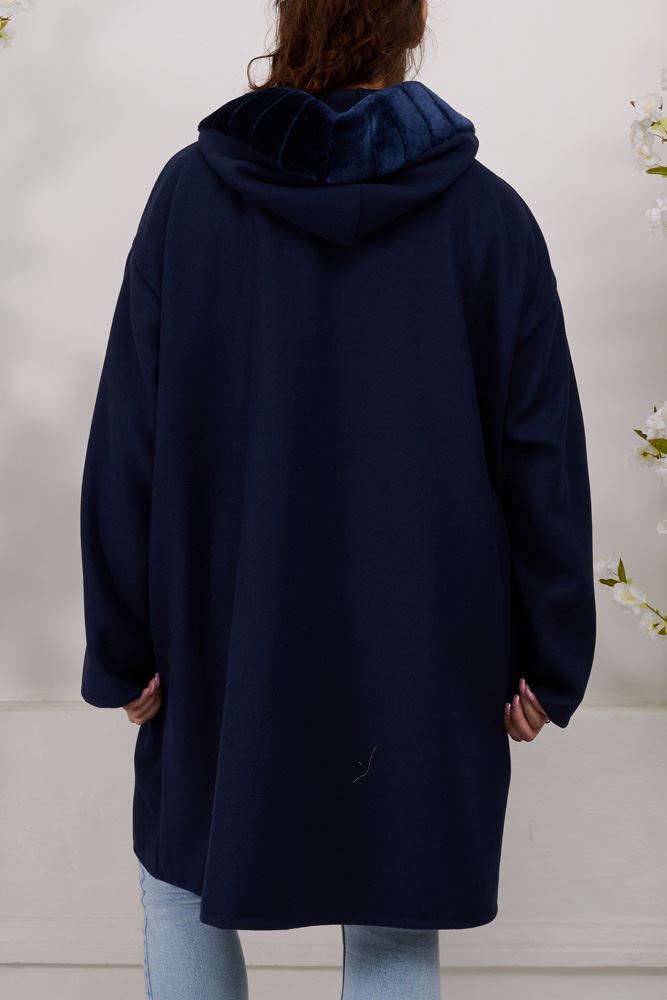 Plain Zip Up Long Jacket