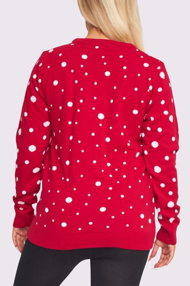 red rudolf reindeer festive jumper
