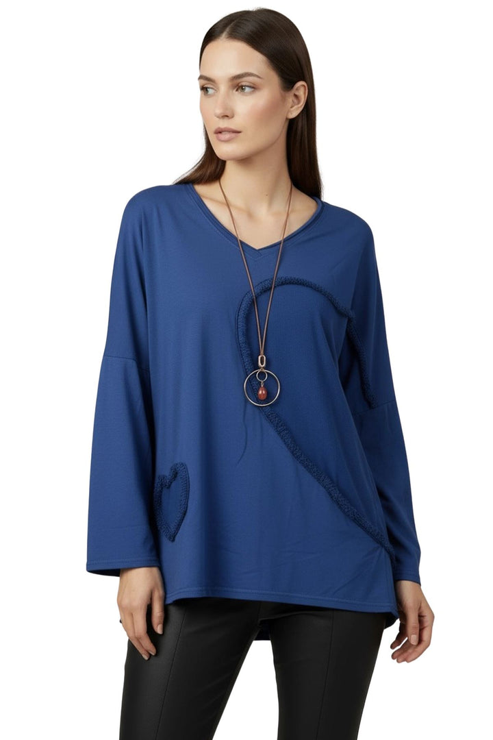 ladies heart patch tunic for retailers

