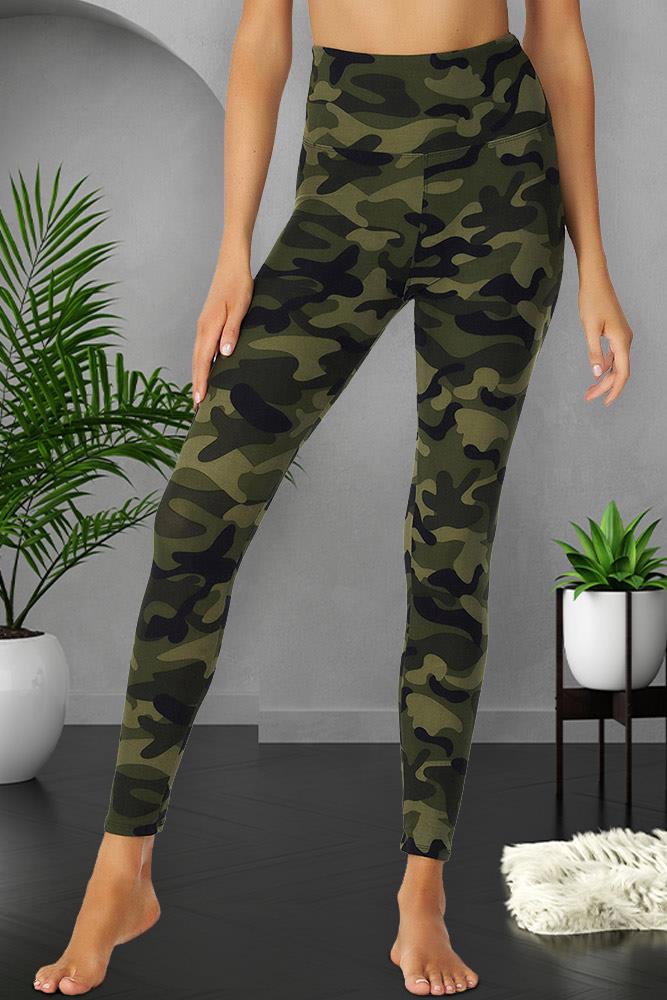 Camouflage Print Gym Pocket Leggings