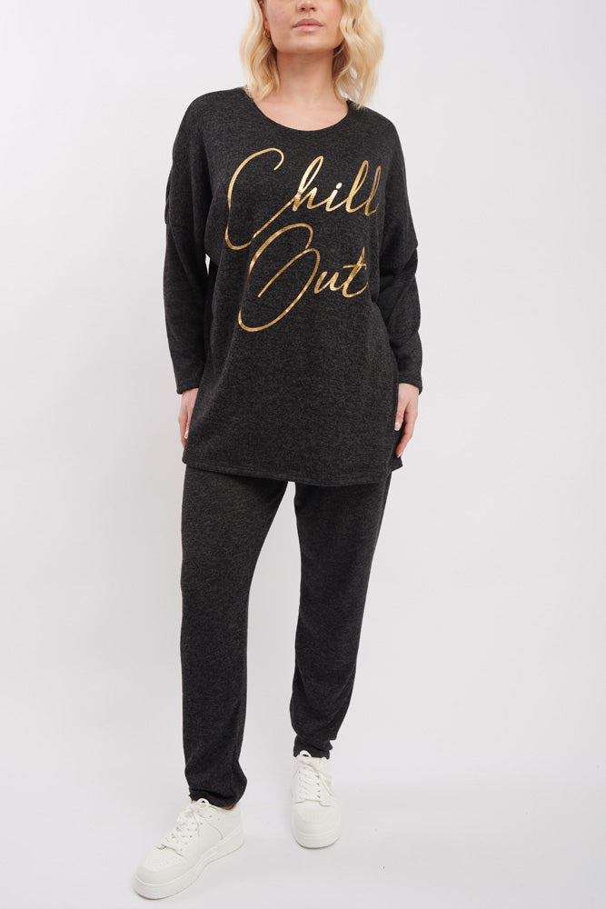 Italian Chill Out Gold Foil Logo Loungewear