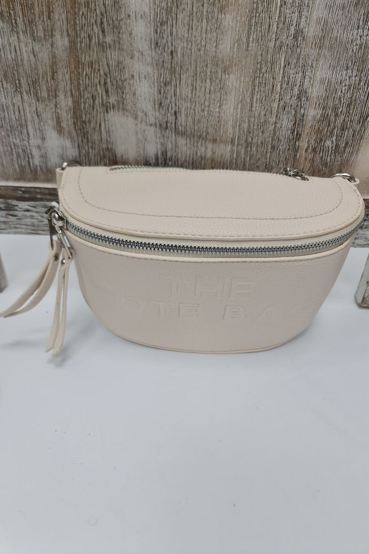 Tote Print Double Zipped Shoulder Bag