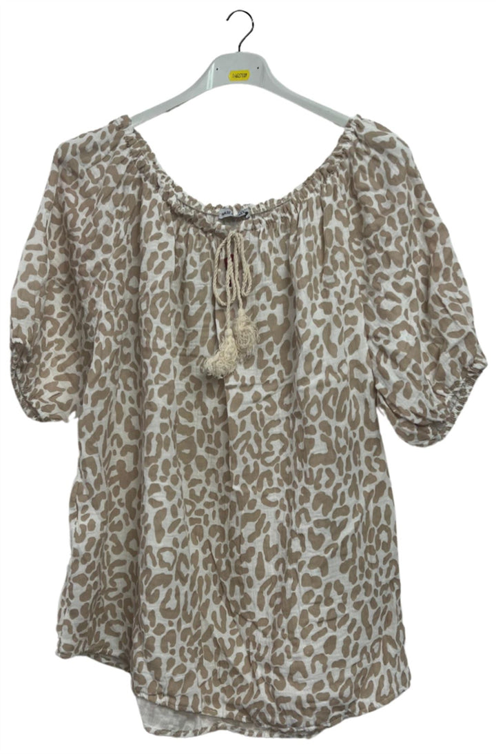 Leopard Print Cotton Top