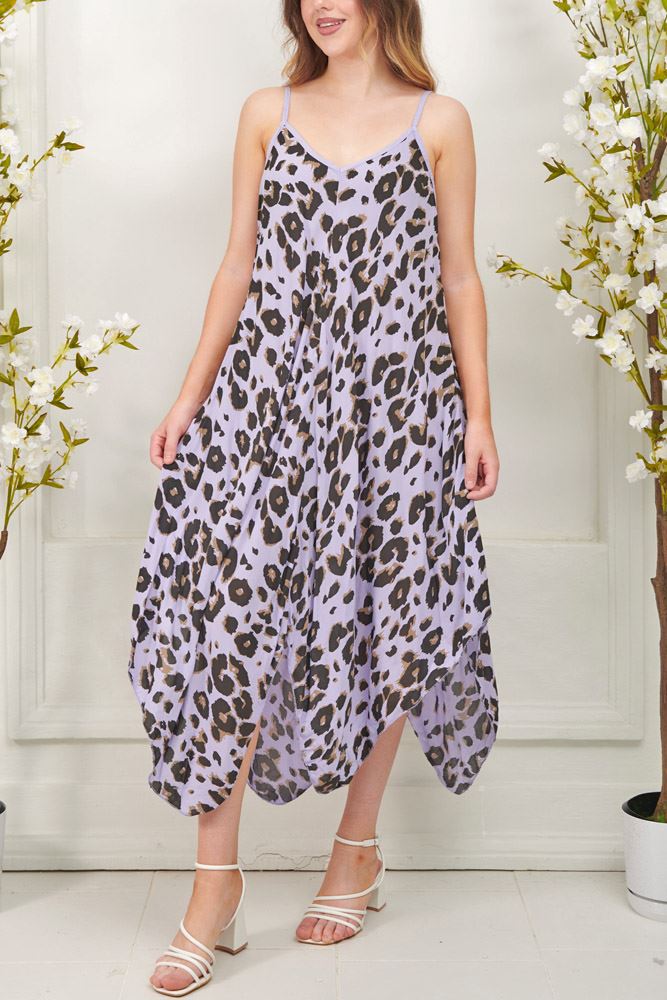 Leopard Print Viscose Dress