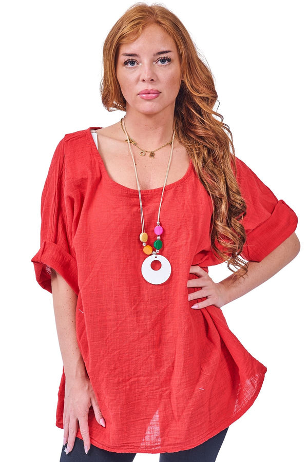 Plain Tunic Cotton Top