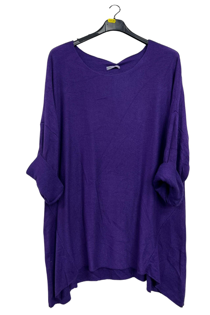 Plain Dipped Hem Viscose Top