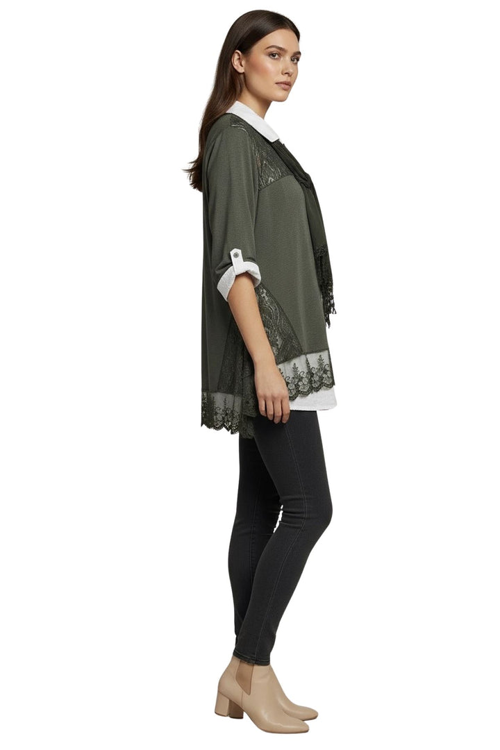 womens floral layered hem top bulk
