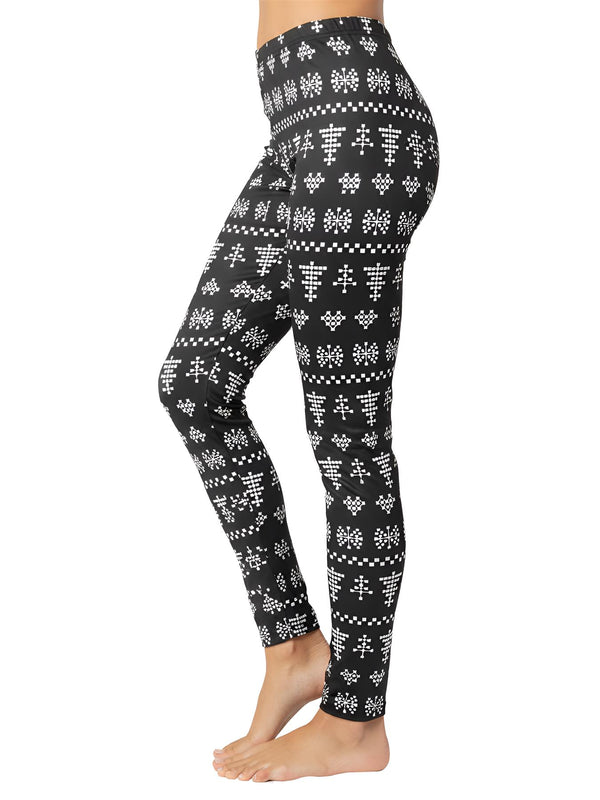 Aztec Christmas Print Christmas Leggings