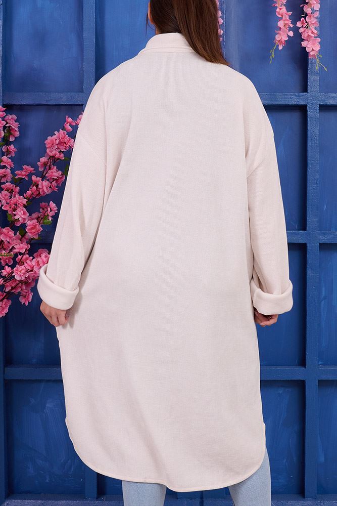 Plain Button Up Long Shirt