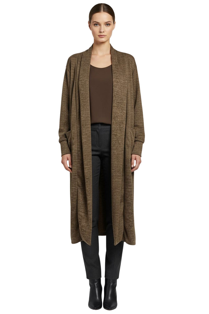 ladies longline duster cardigan with pockets
