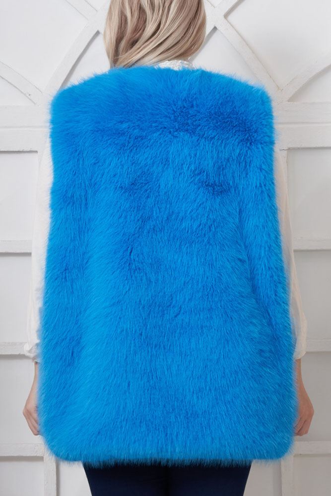 Plain Soft Feel Fur Gilet