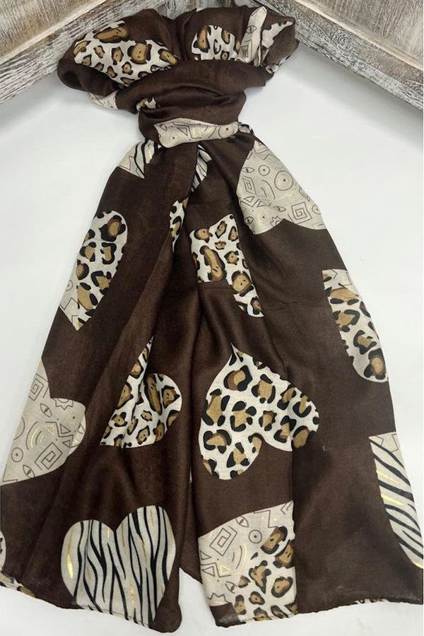 Animal Print Heart Scarvesanimal print heart scarves
