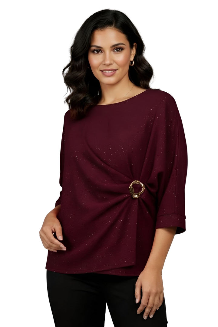 brown glitter specks side ring top
