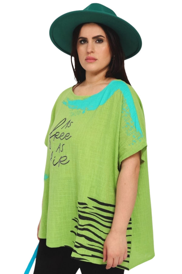 As Free As Air Print Cotton Top