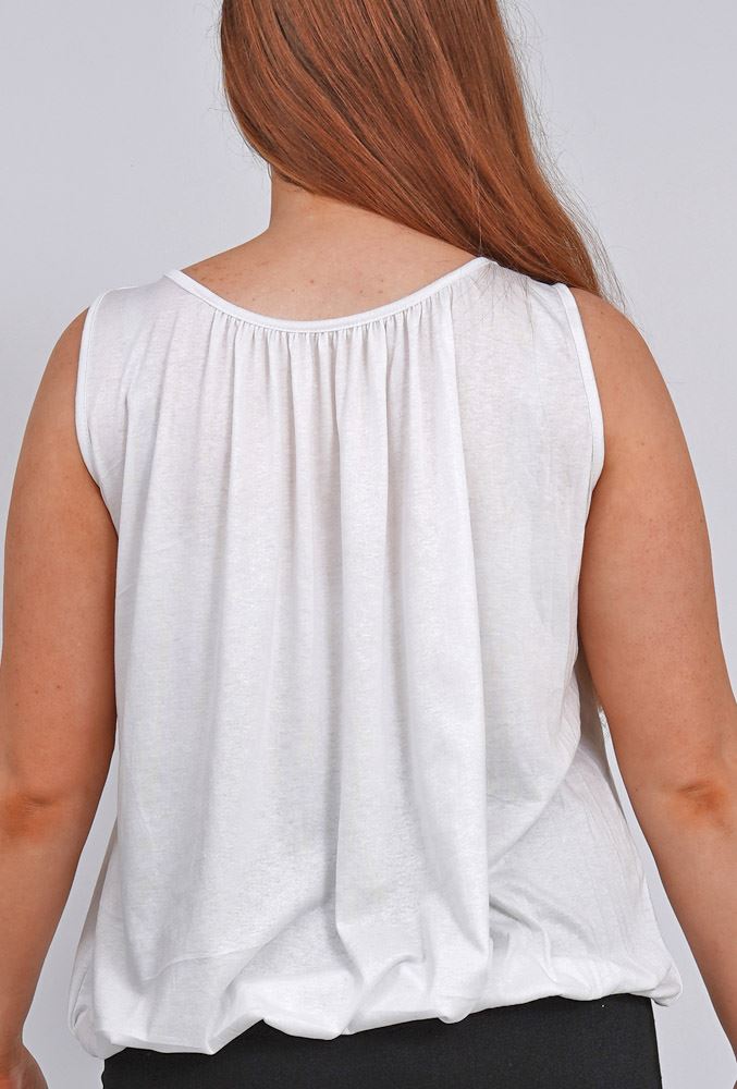 Plain Elasticated Hem Vest Top