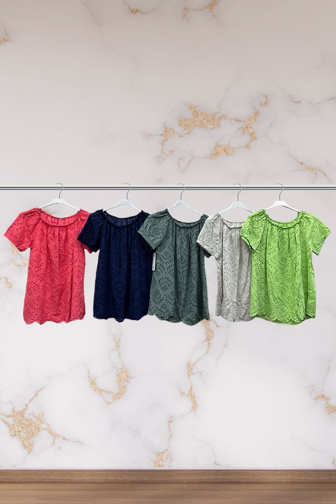 Embroidered cutwork Cotton Top