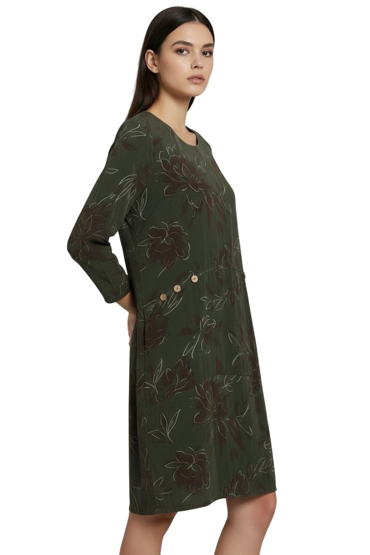 floral curved hem cotton dress for retailers
