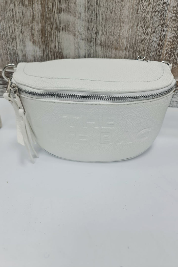 Tote Print Double Zipped Shoulder Bag