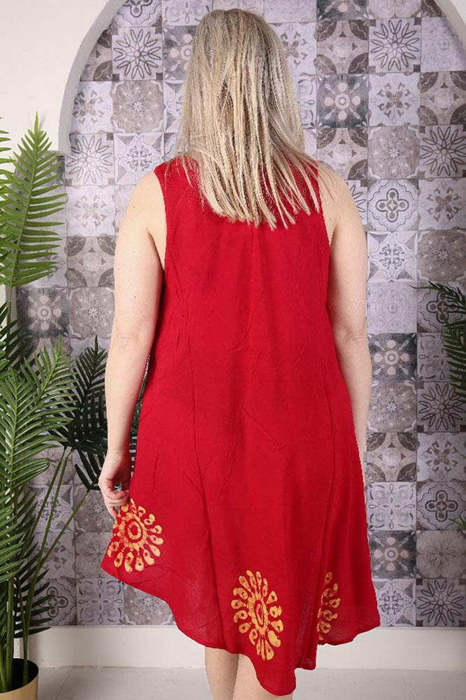 Flower Tiedye Printed Umbrella Dress