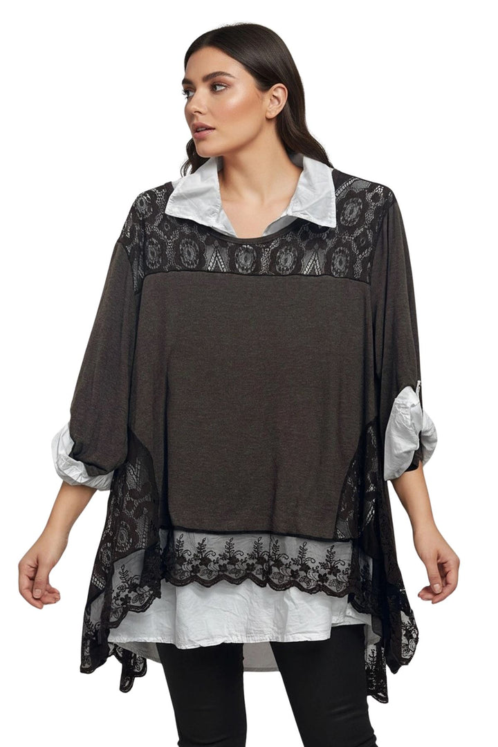 layered hem cotton blouse for retailers
