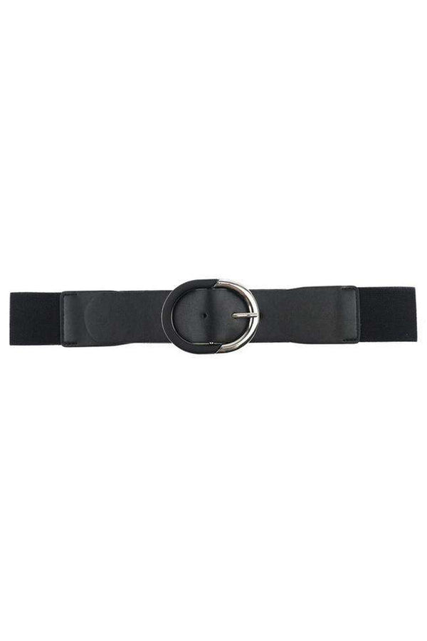 Oval Buckle Wide Stretch Belt