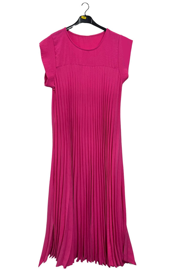 Plain Pleated Texture Dress