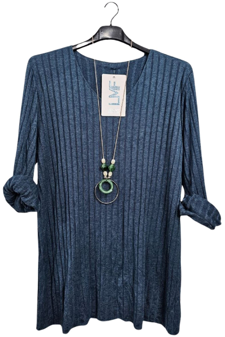 Ribbed Necklace Top