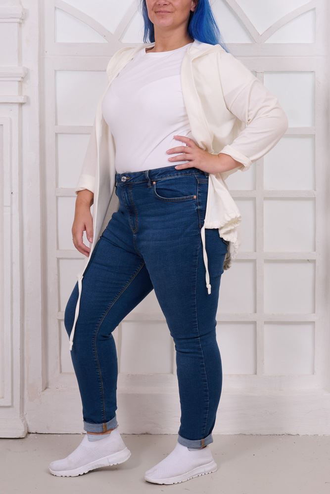 Plain Drawstring Hem Cotton Cardigan