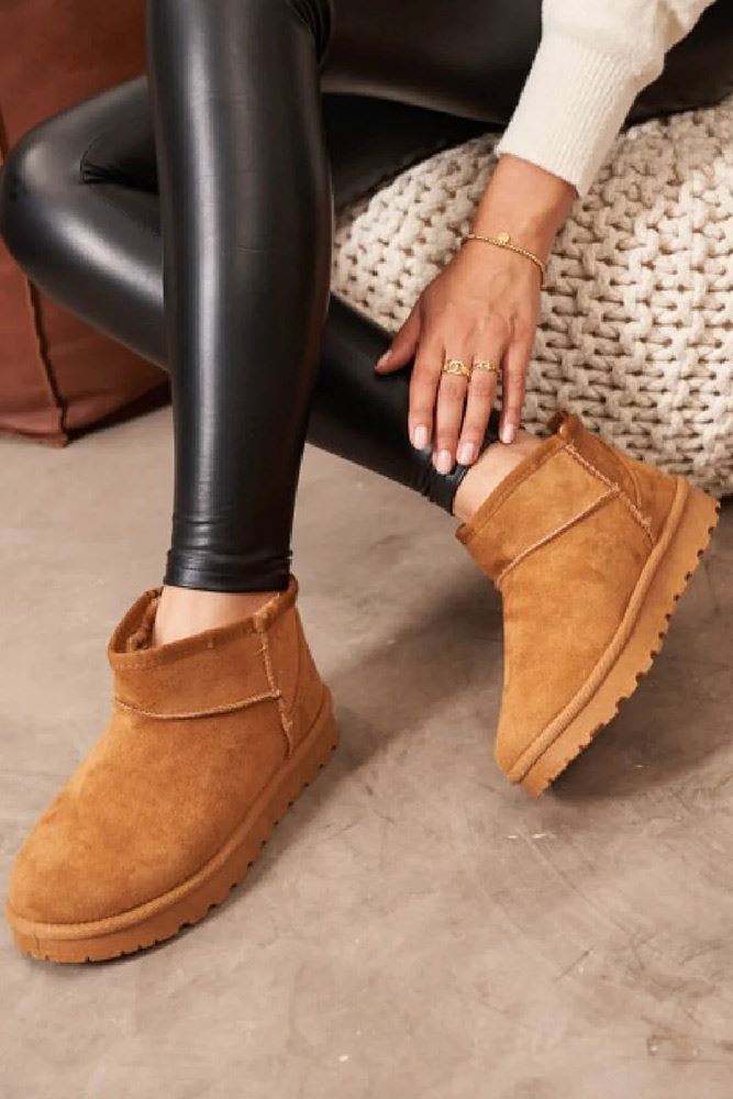 Cozy Platform Mini Ankle Boot