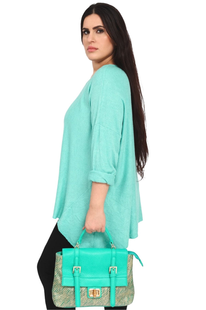 Plain Dipped Hem Viscose Top
