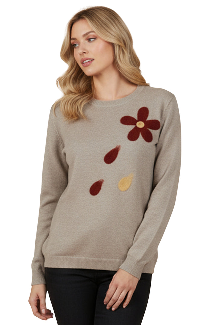 womens soft feel floral jumper
