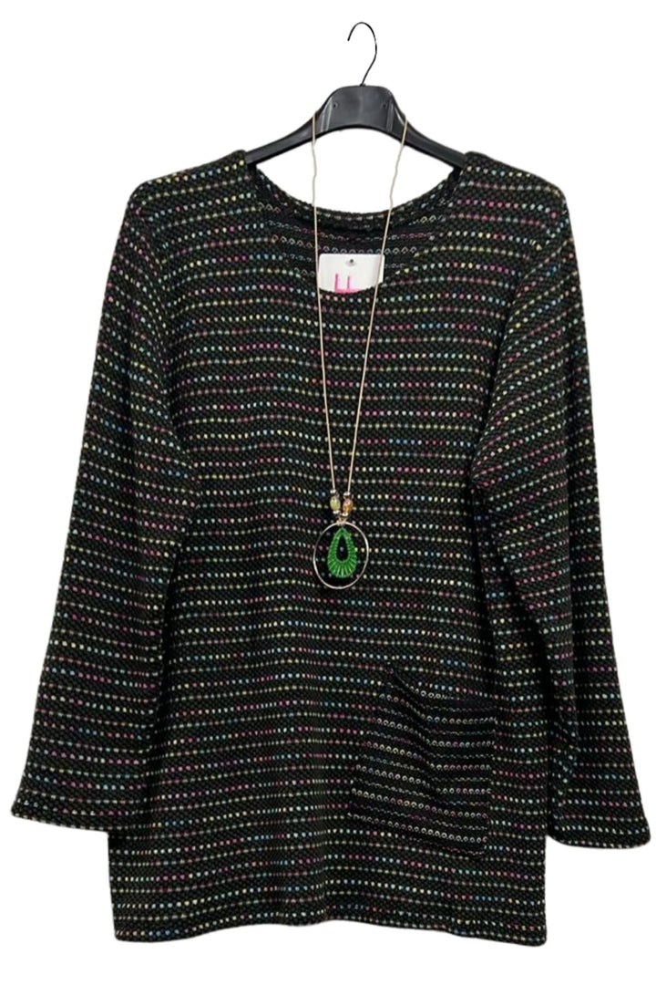 soft knit dot top
