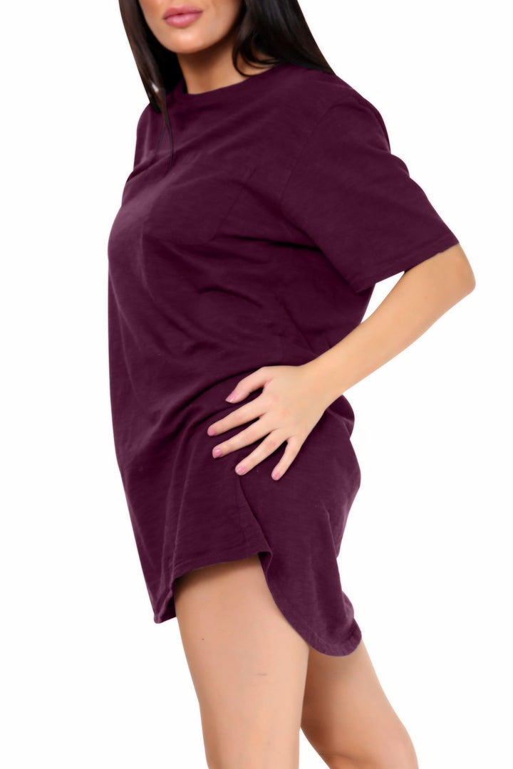 Special Price Women Plain Night Wear Long Tshirt