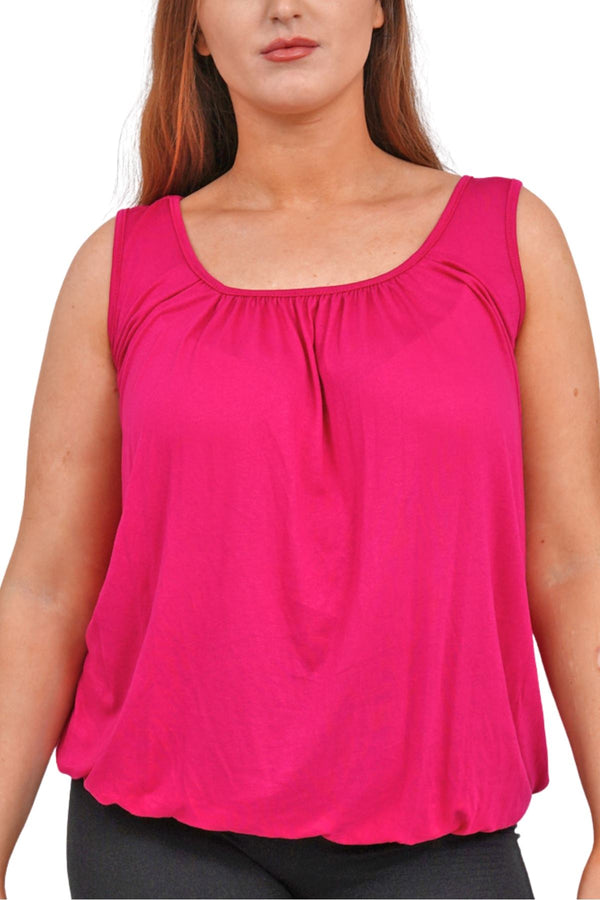 Plain Elasticated Hem Top