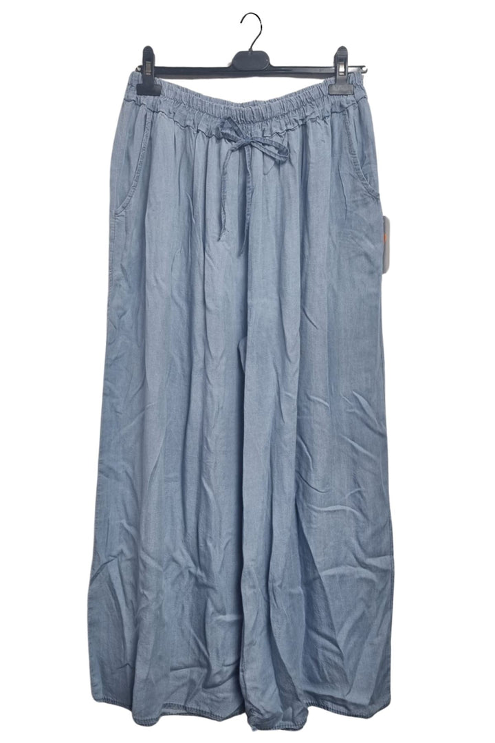 Plain Drawstring Waistband Pockets Trousers
