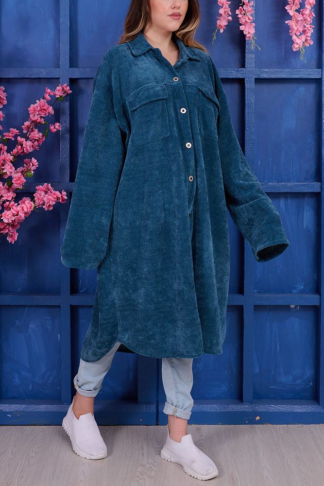 Plain Button Up Long Shirt