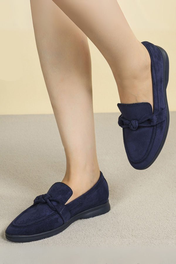 Suede Knot Detail Shoes