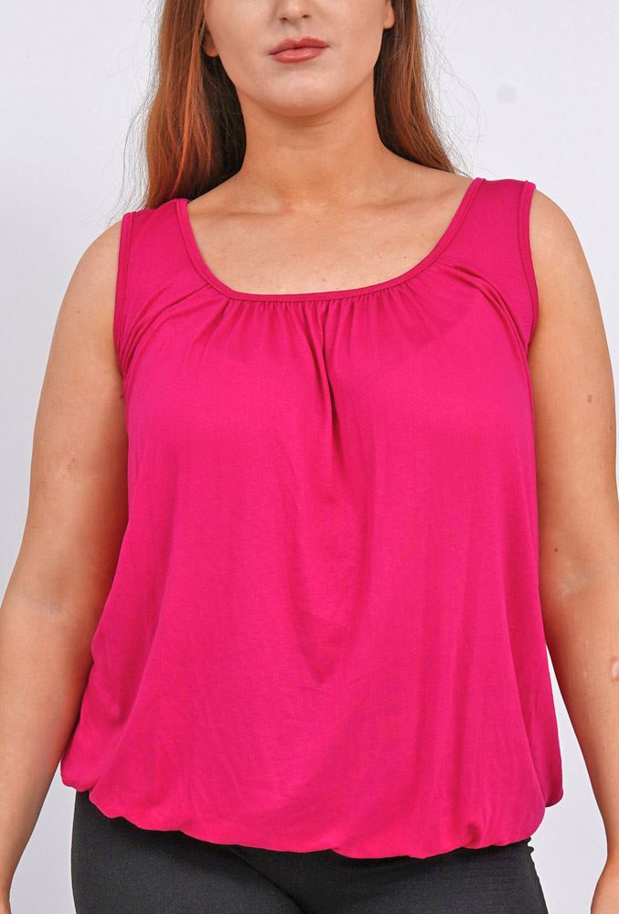 Plain Elasticated Hem Vest Top