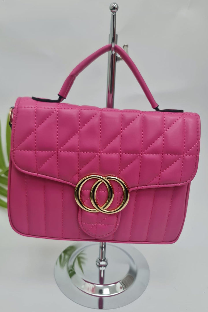 Quilted Top Handle Hand Bag