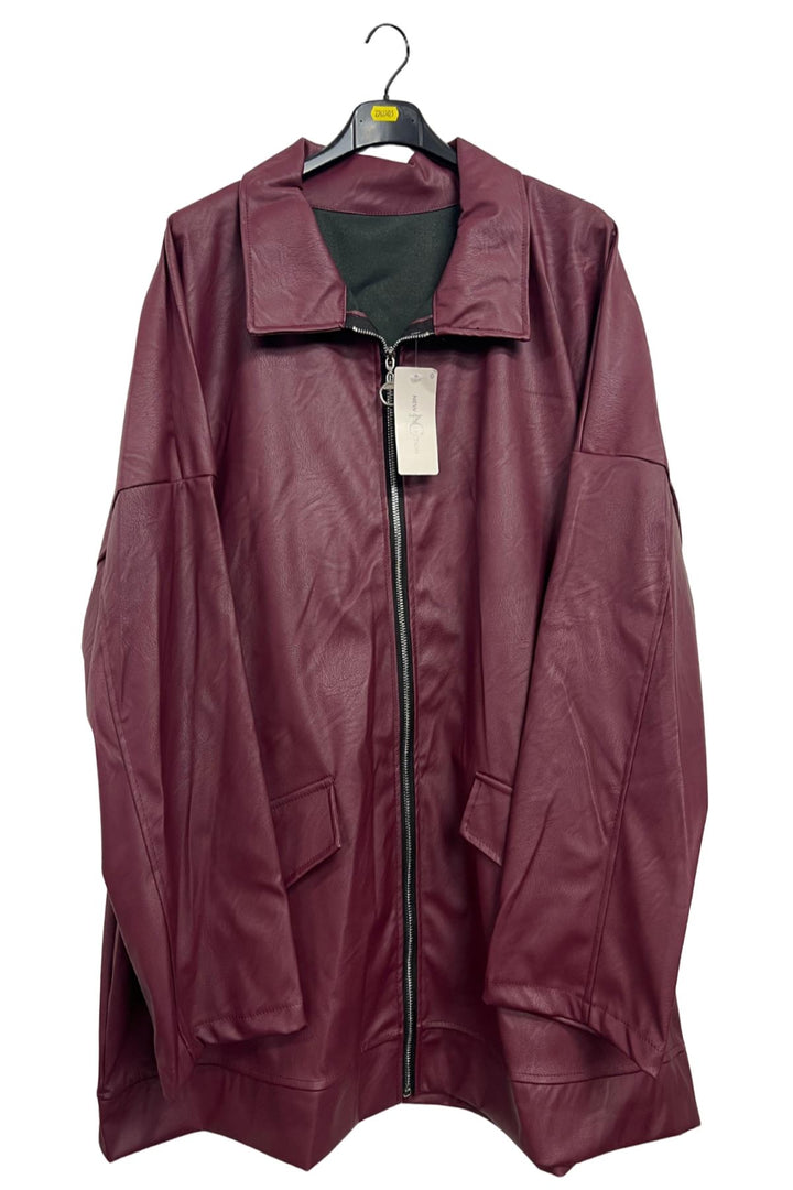 Plain Front Zip Closure Jacket