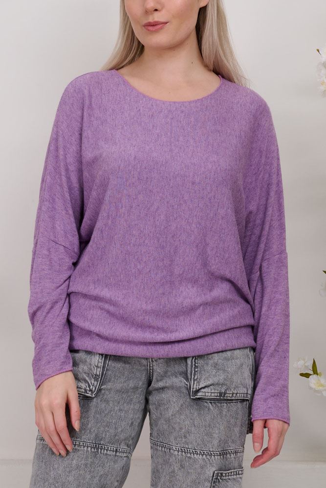 Plain Necklace Viscose Top