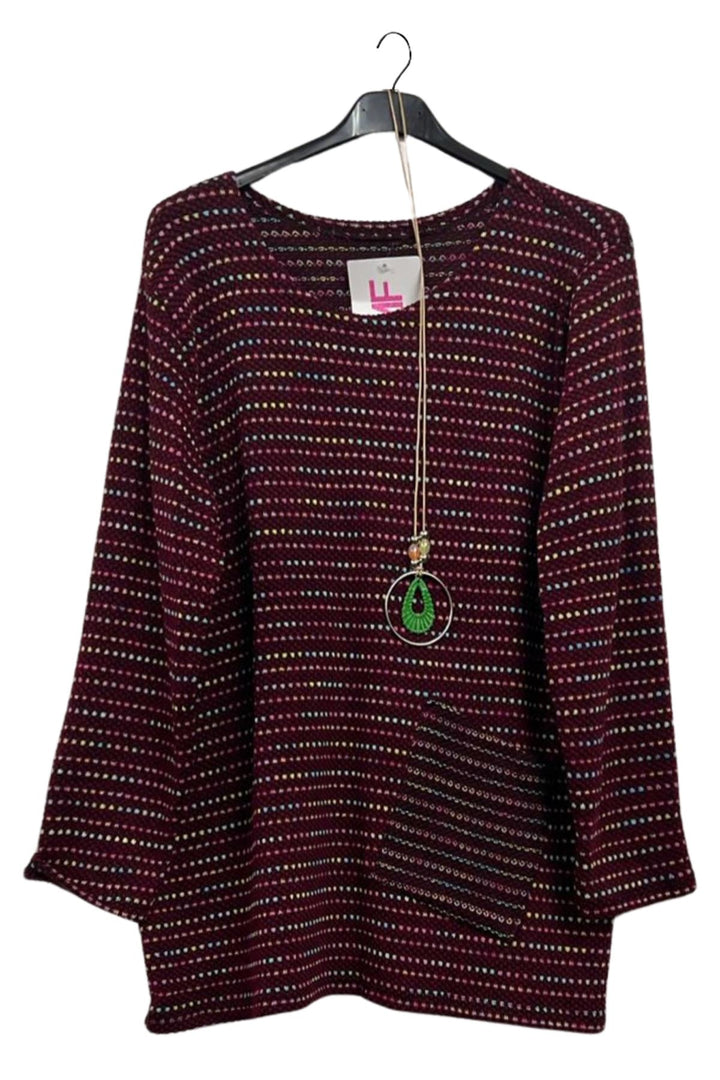 soft knit dot top
